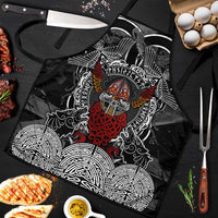 Viking Berserker and Valknut Norse Mythology Apron Red and Black Celtic Knotwork Art