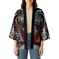 Viking Berserker and Valknut Norse Mythology Kimono Red and Black Celtic Knotwork Art