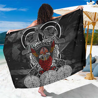 Viking Berserker and Valknut Norse Mythology Sarong Red and Black Celtic Knotwork Art