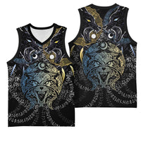 Skoll and Hati Norse Mythology Basketball Jersey Viking Dual Moon Celtic Line Art