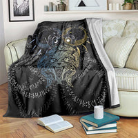 Skoll and Hati Norse Mythology Blanket Viking Dual Moon Celtic Line Art