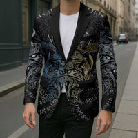 Skoll and Hati Norse Mythology Blazer Viking Dual Moon Celtic Line Art