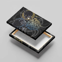 Skoll and Hati Norse Mythology Canvas Wall Art Viking Dual Moon Celtic Line Art