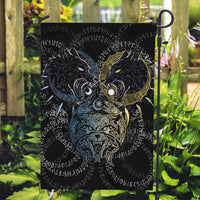 Skoll and Hati Norse Mythology Garden Flag Viking Dual Moon Celtic Line Art