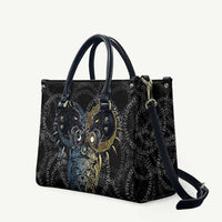 Skoll and Hati Norse Mythology Leather Bag Viking Dual Moon Celtic Line Art