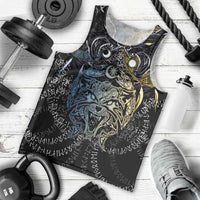 Skoll and Hati Norse Mythology Men Tank Top Viking Dual Moon Celtic Line Art