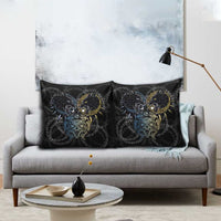 Skoll and Hati Norse Mythology Pillow Cover Viking Dual Moon Celtic Line Art