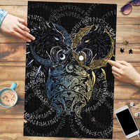 Skoll and Hati Norse Mythology Puzzle Viking Dual Moon Celtic Line Art
