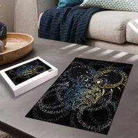 Skoll and Hati Norse Mythology Puzzle Viking Dual Moon Celtic Line Art