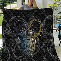 Skoll and Hati Norse Mythology Quilt Viking Dual Moon Celtic Line Art