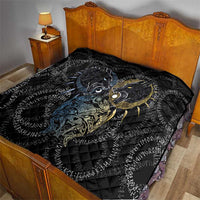 Skoll and Hati Norse Mythology Quilt Viking Dual Moon Celtic Line Art