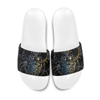 Skoll and Hati Norse Mythology Slide Sandals Viking Dual Moon Celtic Line Art