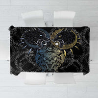Skoll and Hati Norse Mythology Tablecloth Viking Dual Moon Celtic Line Art