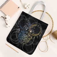 Skoll and Hati Norse Mythology Tote Bag Viking Dual Moon Celtic Line Art
