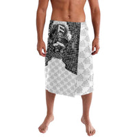 Odin and Skull Warrior Norse Mythology Lavalava Viking Black and White Engraved Stone Art