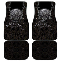 Viking Elder and Helm of Awe Norse Mythology Car Mats Monochrome Rune Engraving Style
