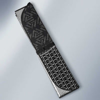 Odin and Viking Warrior Norse Mythology Auto Sun Shade Realistic Black and Grey Tattoo Style