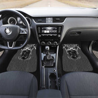 Odin and Viking Warrior Norse Mythology Car Mats Realistic Black and Grey Tattoo Style