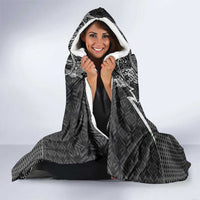 Odin and Viking Warrior Norse Mythology Hooded Blanket Realistic Black and Grey Tattoo Style
