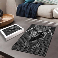Odin and Viking Warrior Norse Mythology Puzzle Realistic Black and Grey Tattoo Style