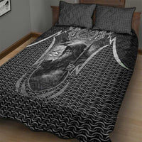 Odin and Viking Warrior Norse Mythology Quilt Bed Set Realistic Black and Grey Tattoo Style