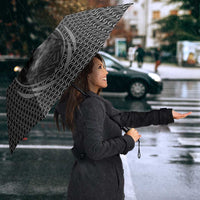 Odin and Viking Warrior Norse Mythology Umbrella Realistic Black and Grey Tattoo Style