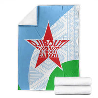 Djibouti Cultural Blanket National Emblem, Tribal Motifs and Red Star Symbol of Unity