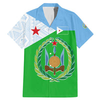 Djibouti Cultural Family Matching Mermaid Dress and Hawaiian Shirt National Emblem, Tribal Motifs and Red Star Symbol of Unity