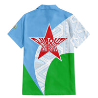 Djibouti Cultural Family Matching Mermaid Dress and Hawaiian Shirt National Emblem, Tribal Motifs and Red Star Symbol of Unity