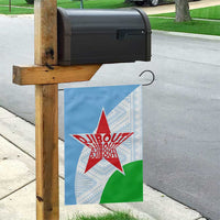 Djibouti Cultural Garden Flag National Emblem, Tribal Motifs and Red Star Symbol of Unity