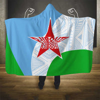 Djibouti Cultural Hooded Blanket National Emblem, Tribal Motifs and Red Star Symbol of Unity