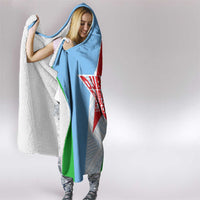Djibouti Cultural Hooded Blanket National Emblem, Tribal Motifs and Red Star Symbol of Unity
