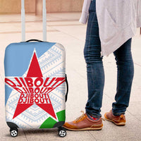 Djibouti Cultural Luggage Cover National Emblem, Tribal Motifs and Red Star Symbol of Unity