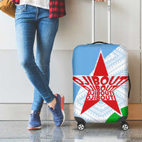 Djibouti Cultural Luggage Cover National Emblem, Tribal Motifs and Red Star Symbol of Unity