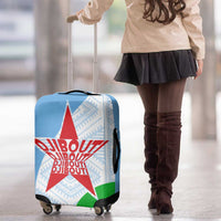 Djibouti Cultural Luggage Cover National Emblem, Tribal Motifs and Red Star Symbol of Unity