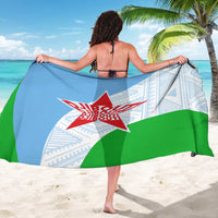 Djibouti Cultural Sarong National Emblem, Tribal Motifs and Red Star Symbol of Unity