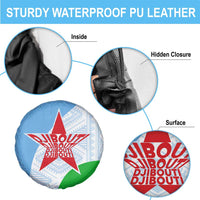 Djibouti Cultural Spare Tire Cover National Emblem, Tribal Motifs and Red Star Symbol of Unity