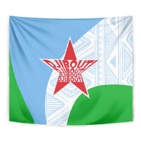 Djibouti Cultural Tapestry National Emblem, Tribal Motifs and Red Star Symbol of Unity