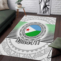 Djibouti Roots Area Rug Urban Streetwear with African Tribal Design & Patriotic Elements