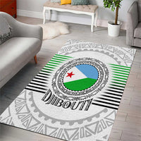 Djibouti Roots Area Rug Urban Streetwear with African Tribal Design & Patriotic Elements