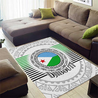 Djibouti Roots Area Rug Urban Streetwear with African Tribal Design & Patriotic Elements