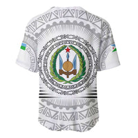 Djibouti Roots Baseball Jersey Urban Streetwear with African Tribal Design & Patriotic Elements