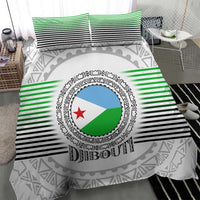 Djibouti Roots Bedding Set Urban Streetwear with African Tribal Design & Patriotic Elements