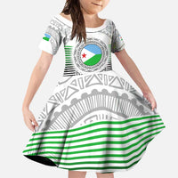 Djibouti Roots Family Matching Mermaid Dress and Hawaiian Shirt Urban Streetwear with African Tribal Design & Patriotic Elements