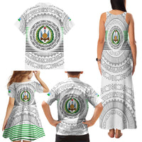Djibouti Roots Family Matching Tank Maxi Dress and Hawaiian Shirt Urban Streetwear with African Tribal Design & Patriotic Elements