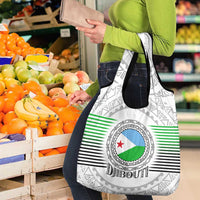 Djibouti Roots Grocery Bag Urban Streetwear with African Tribal Design & Patriotic Elements