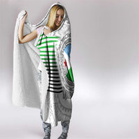 Djibouti Roots Hooded Blanket Urban Streetwear with African Tribal Design & Patriotic Elements