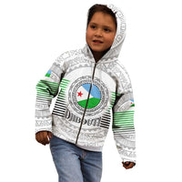 Djibouti Roots Kid Hoodie Urban Streetwear with African Tribal Design & Patriotic Elements