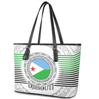 Djibouti Roots Leather Tote Bag Urban Streetwear with African Tribal Design & Patriotic Elements