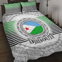 Djibouti Roots Quilt Bed Set Urban Streetwear with African Tribal Design & Patriotic Elements
